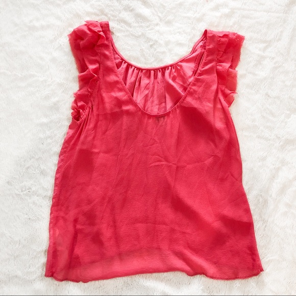 Aritzia Wilfred Salmon Silk Blouse - Picture 4 of 5